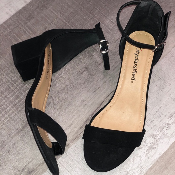 Suede Short Block Heel Sandal - Picture 2 of 4